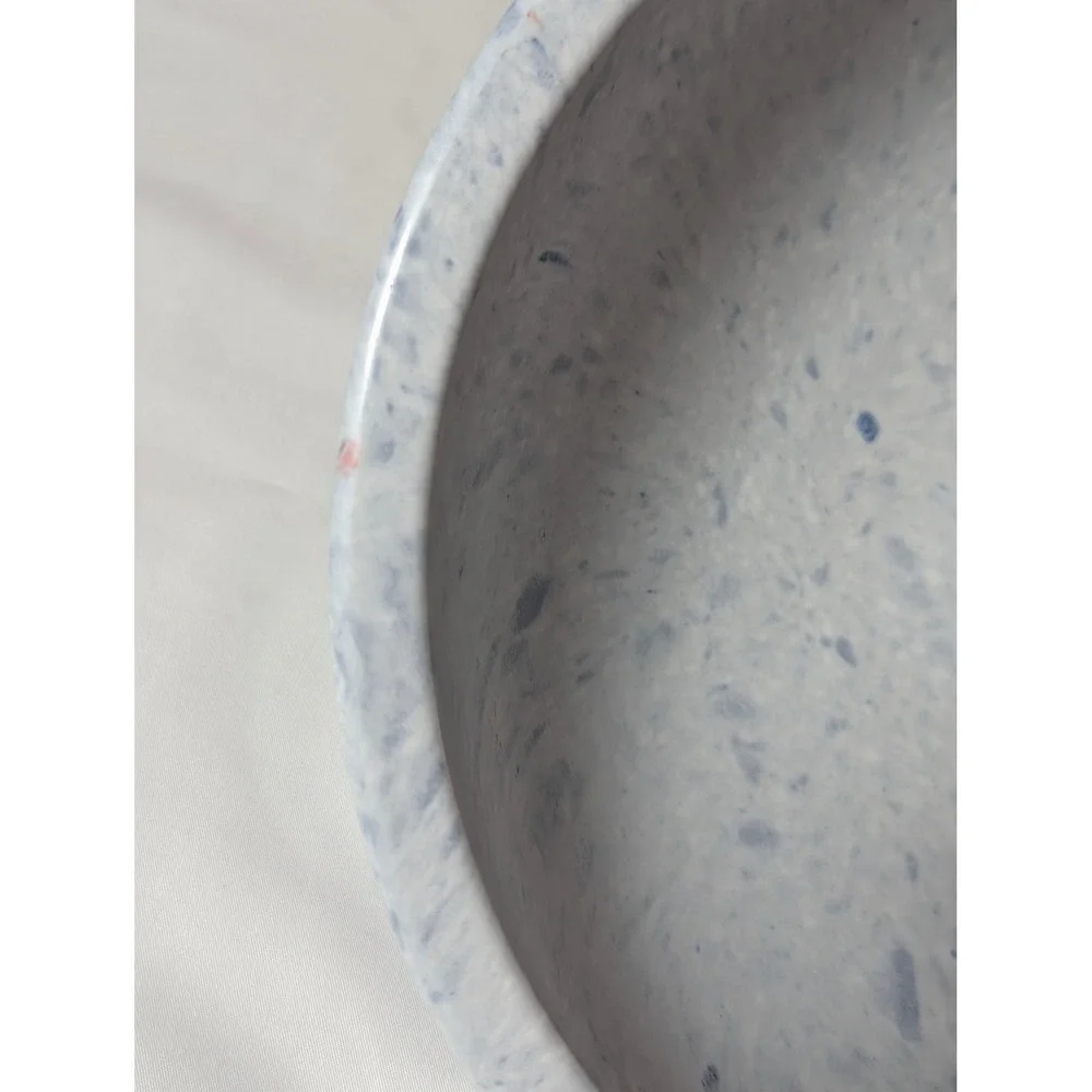 Vintage Melmac Melamine Light Blue & White Speckled Confetti Mixing Bowl 10